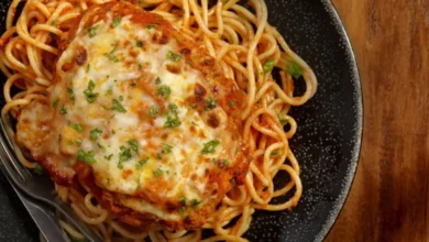 poulet parmesan avec spaghetti