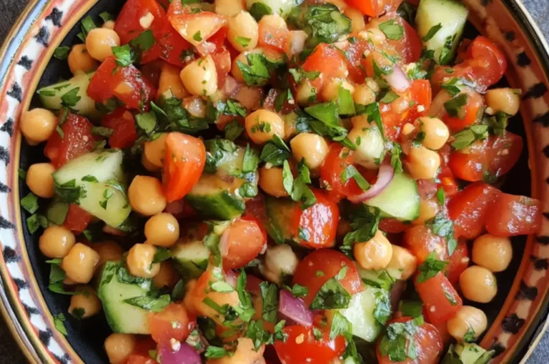 Salade Libanaise aux Pois Chiches : Recette Authentique et Savoureuse
