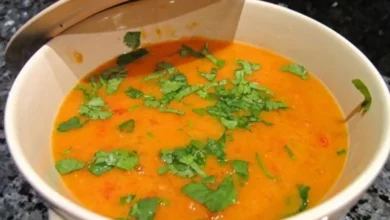 soupe carotte lentille corail​