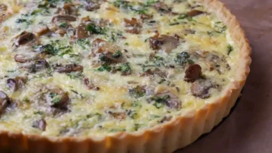 tarte aux champignons​