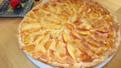 Tarte aux pêches maison, dessert fruité et savoureux