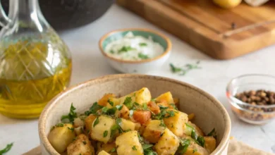 Topinambour rôti au four avec huile d'olive et herbes