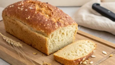 Pain à l'avoine sans gluten, sans farine et sans beurre, parfait pour un petit-déjeuner sain.
