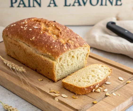 Pain à l'avoine sans gluten, sans farine et sans beurre, parfait pour un petit-déjeuner sain.